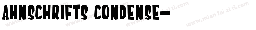 ahnschriftS Condense字体转换
